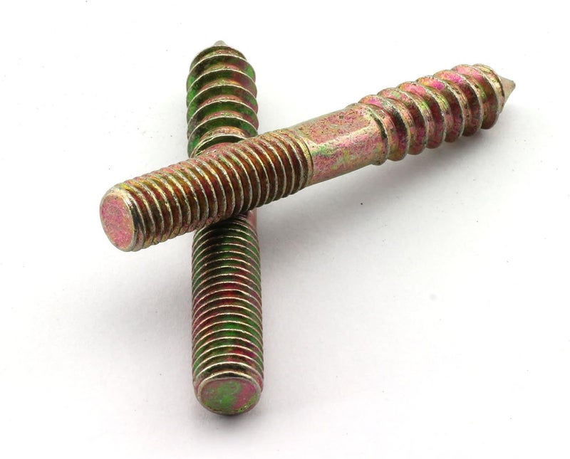 RuiLing 8 Pack M10 Hanger Bolts Double Headed Bolts Self-Tapping Screw M10 Length 3 Inch Hanger Bolts for Furniture - Image 3